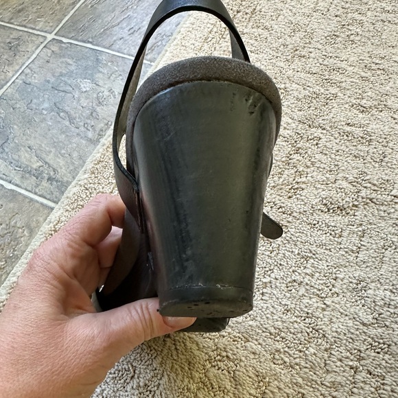 Dansko black wedge heels with leather upper - Picture 4 of 11